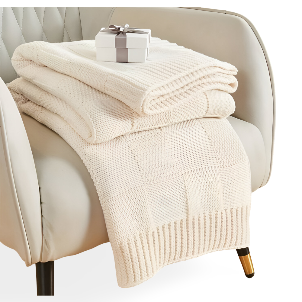 MonoWeave – Stickad Svart/Vit Akrylfilt med Rutstruktur