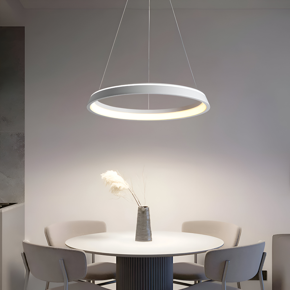 CircaLume – Minimalistisk Rund LED Pendellampa i Svart & Vit