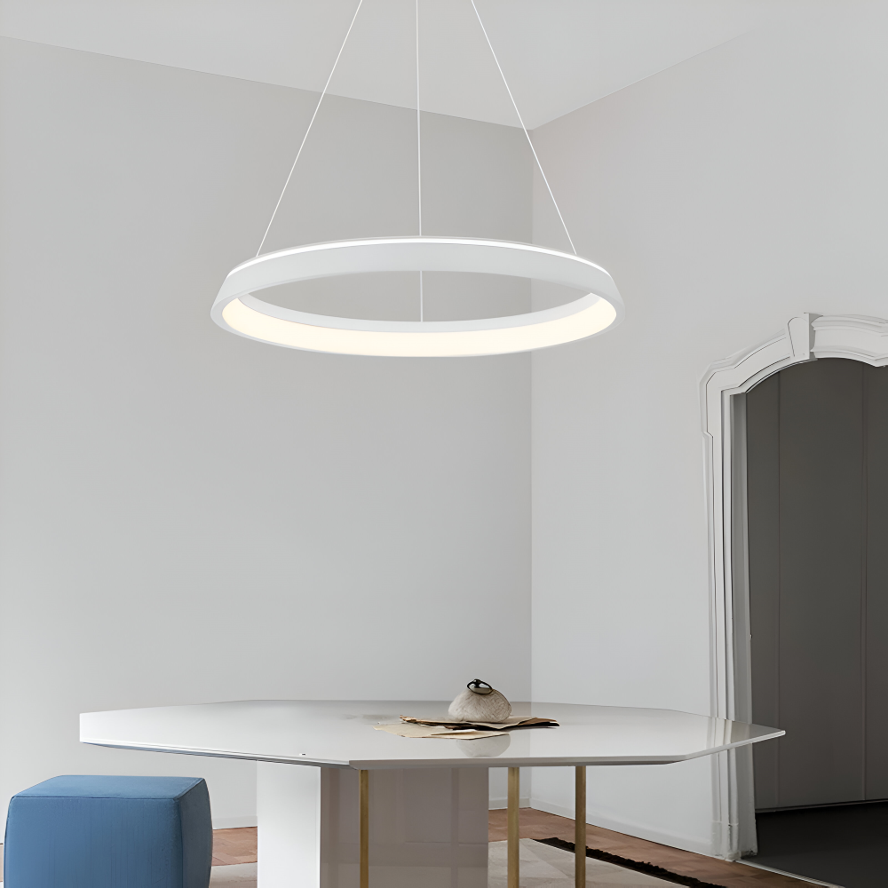 CircaLume – Minimalistisk Rund LED Pendellampa i Svart & Vit