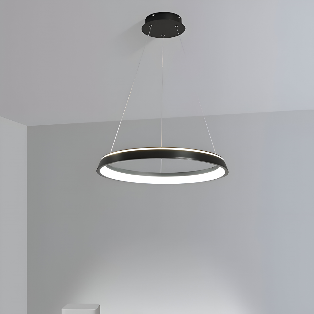 CircaLume – Minimalistisk Rund LED Pendellampa i Svart & Vit