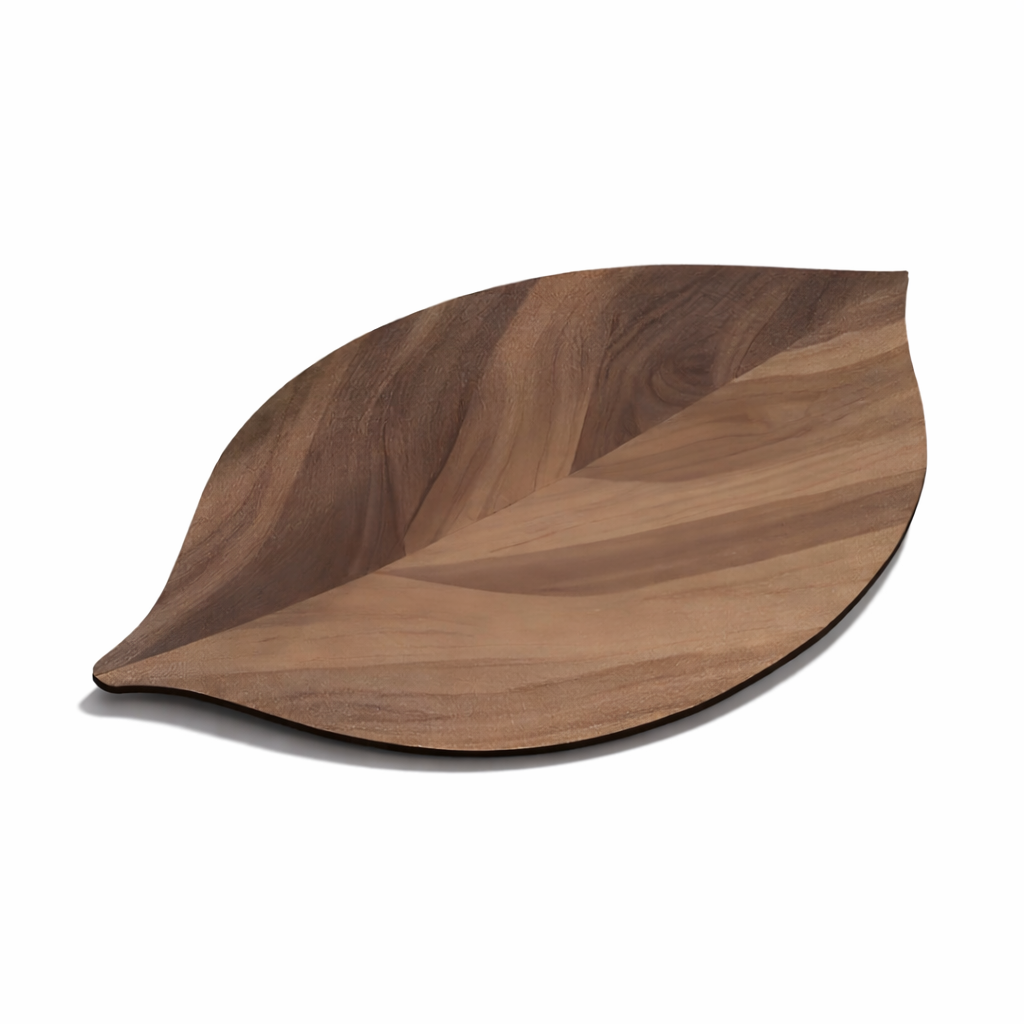 Leafora – Oval Badrumsmatta i Naturfärgat Lövverk, Halkfri & Vattenabsorberande