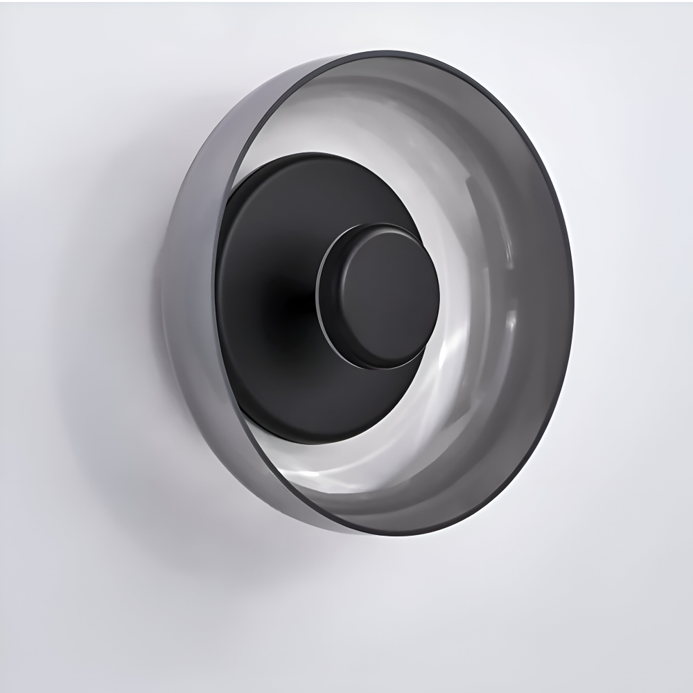 NordBowl – Rund Skandinavisk Vägglampa i Glas & Aluminium | Modern Nordic LED Väggbelysning