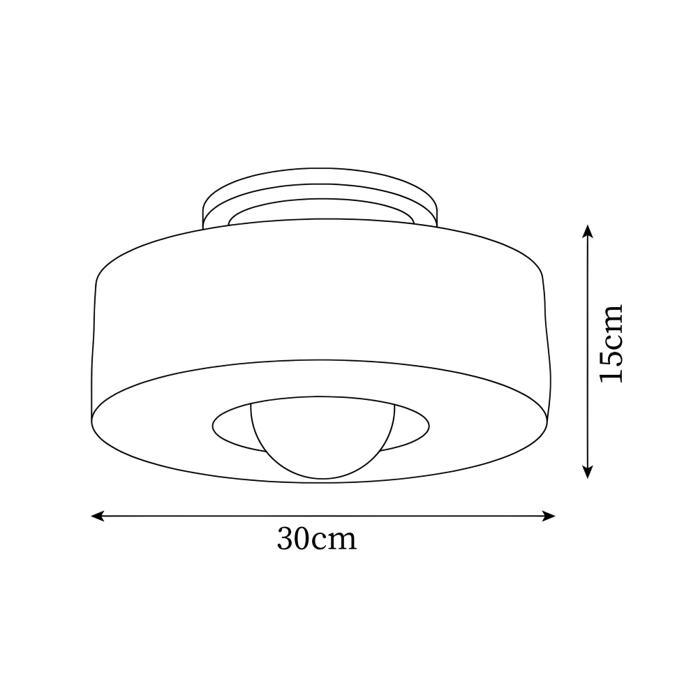 HaloResin – Modern Rund Taklampa i Glas och Konstharz