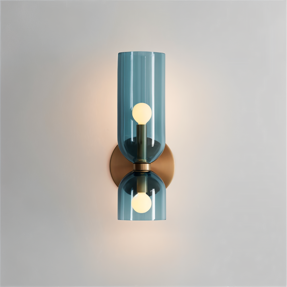 LumoCaps – Modern Glasvägglampa med Up & Down LED-belysning