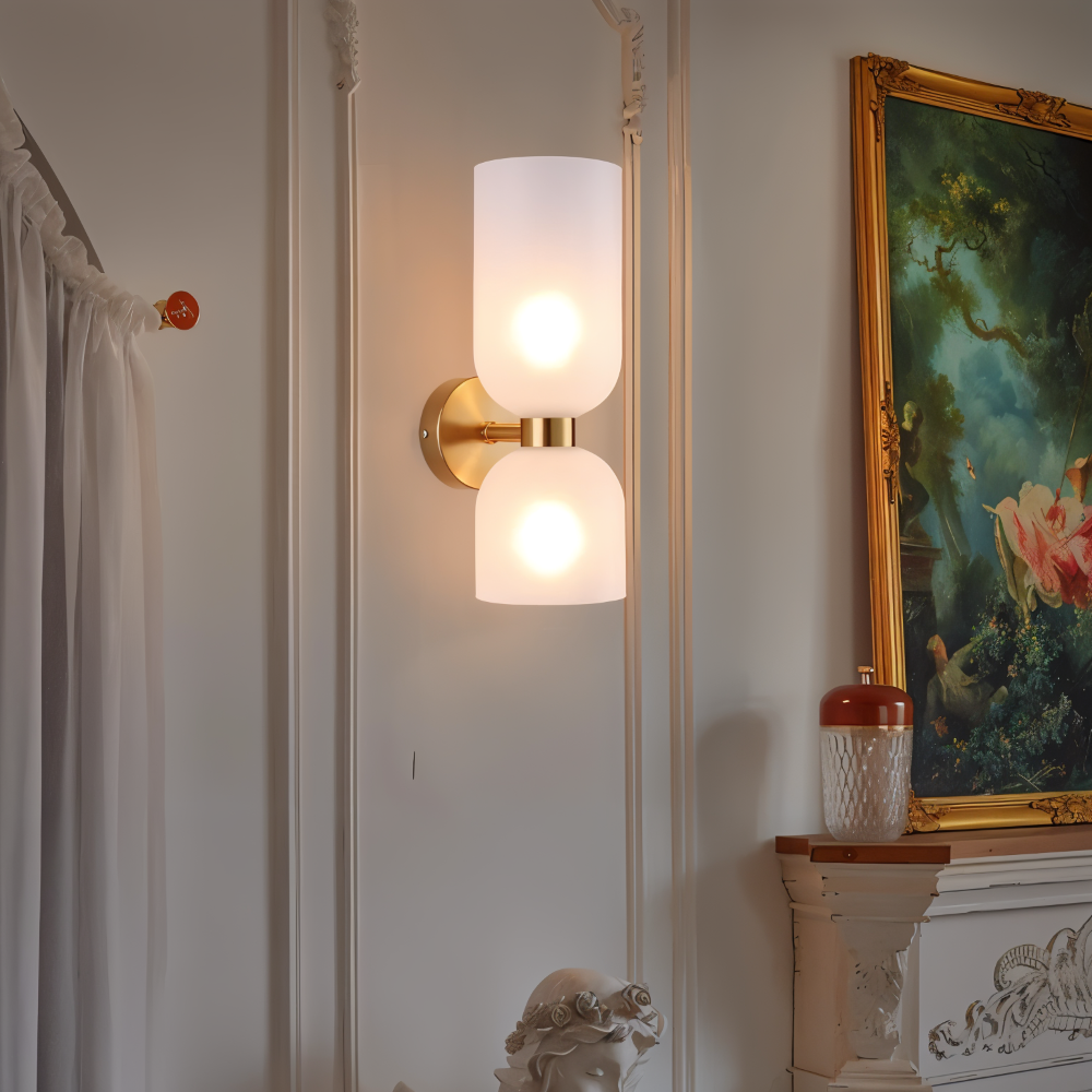 LumoCaps – Modern Glasvägglampa med Up & Down LED-belysning