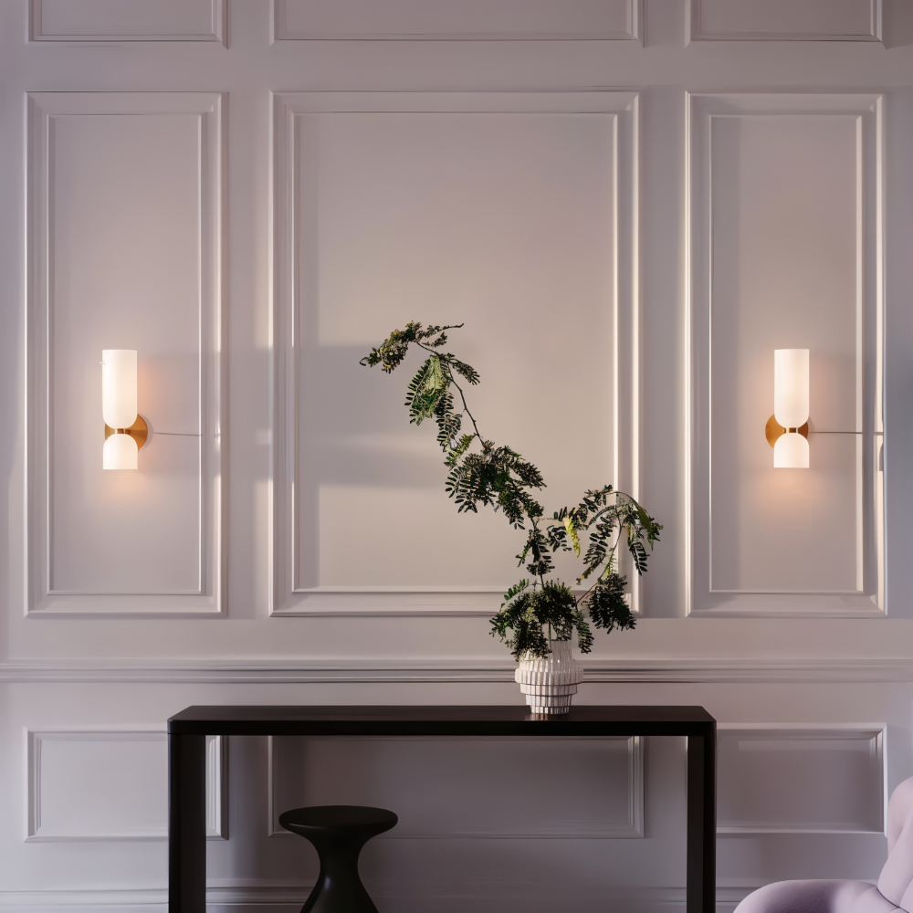 LumoCaps – Modern Glasvägglampa med Up & Down LED-belysning