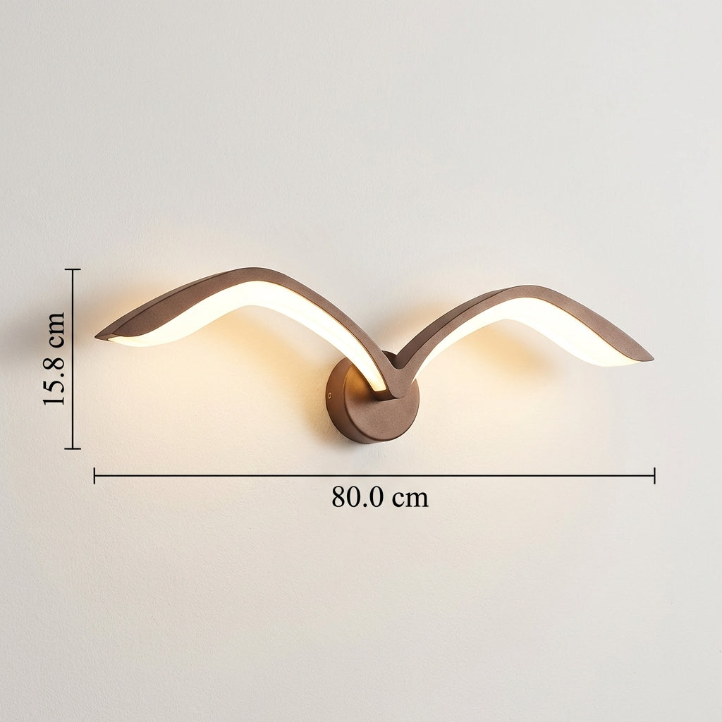 Modern vågformad LED-vägglampa med varmt ljus