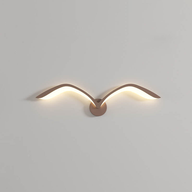 Modern vågformad LED-vägglampa med varmt ljus
