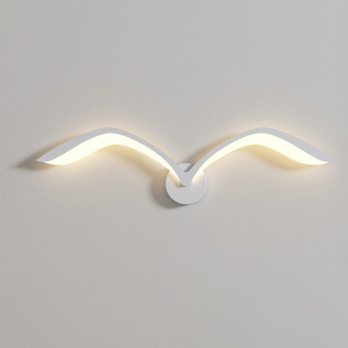 Modern vågformad LED-vägglampa med varmt ljus