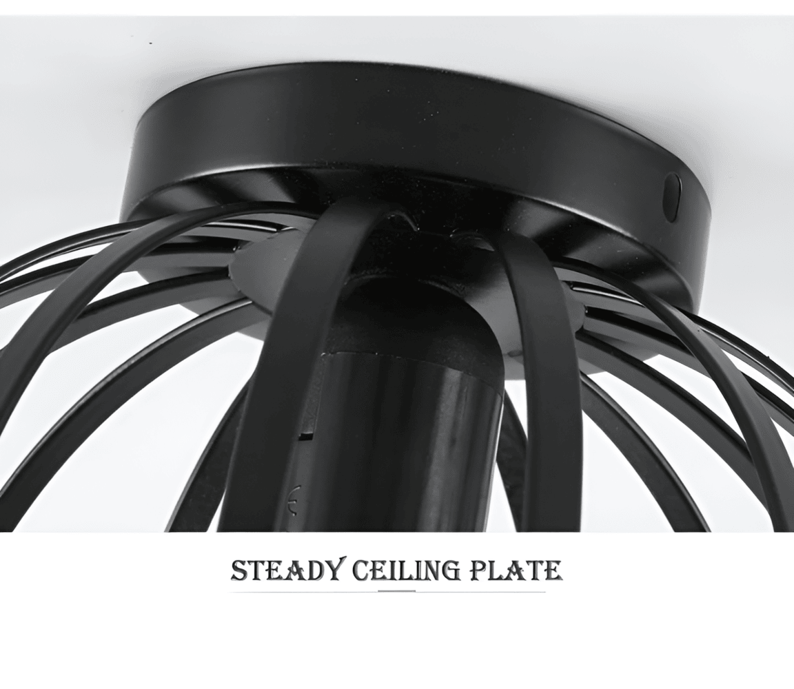 AisleShine – Geometrisk Taklampa i Svart Järn