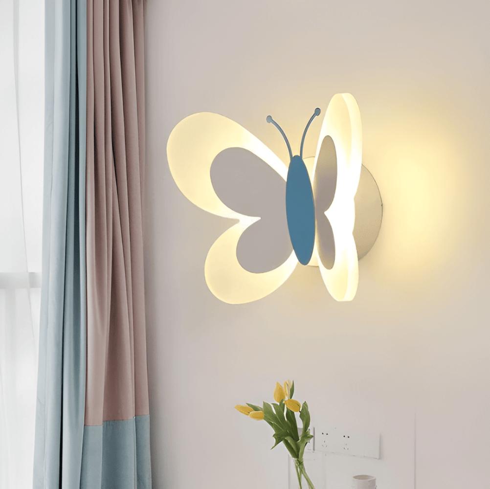 LumaFly – Färgglad LED-Vägglampa med Fjärilsdesign i Akryl