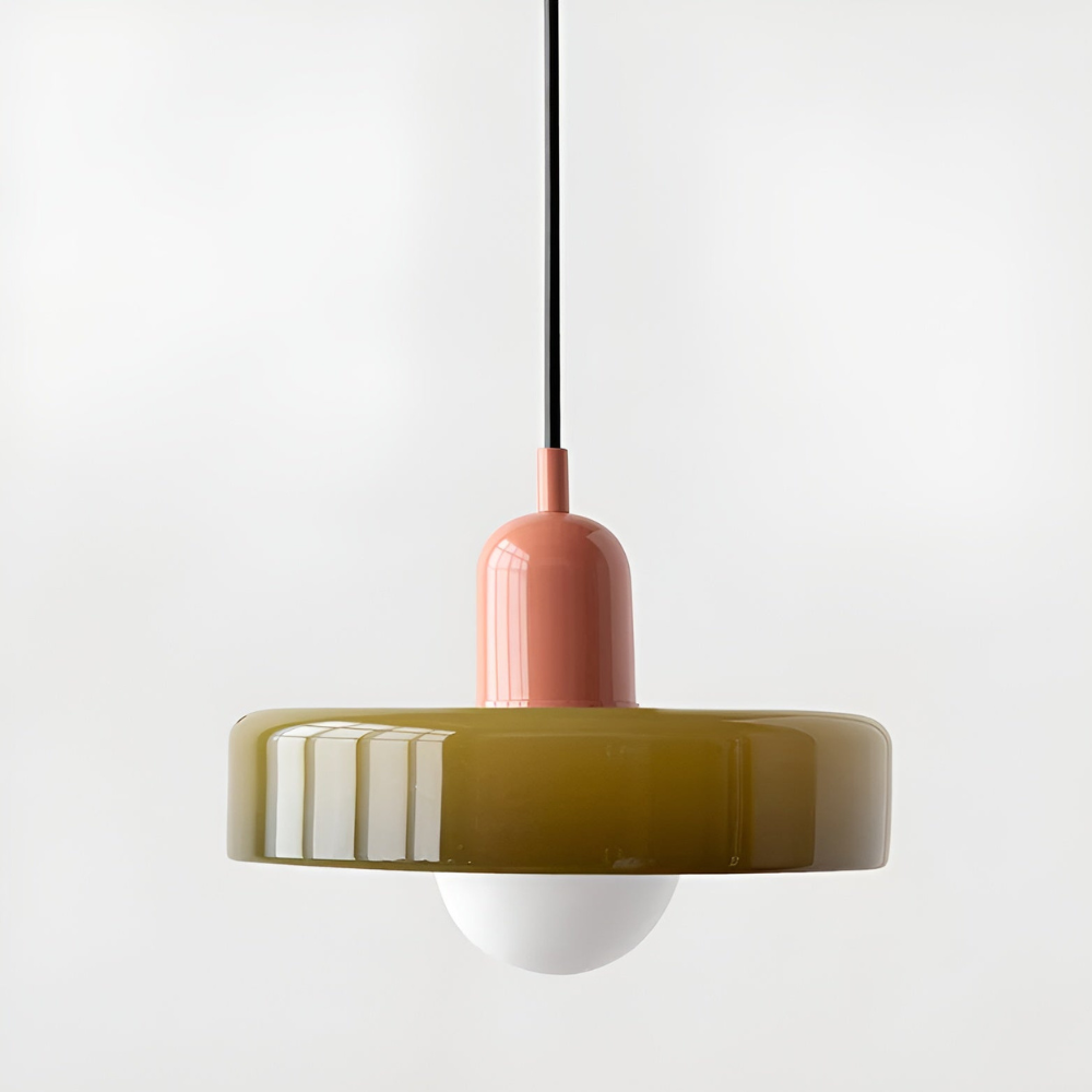 LustraGlow – Justerbar Färgglad Hängande Taklampa i Glas