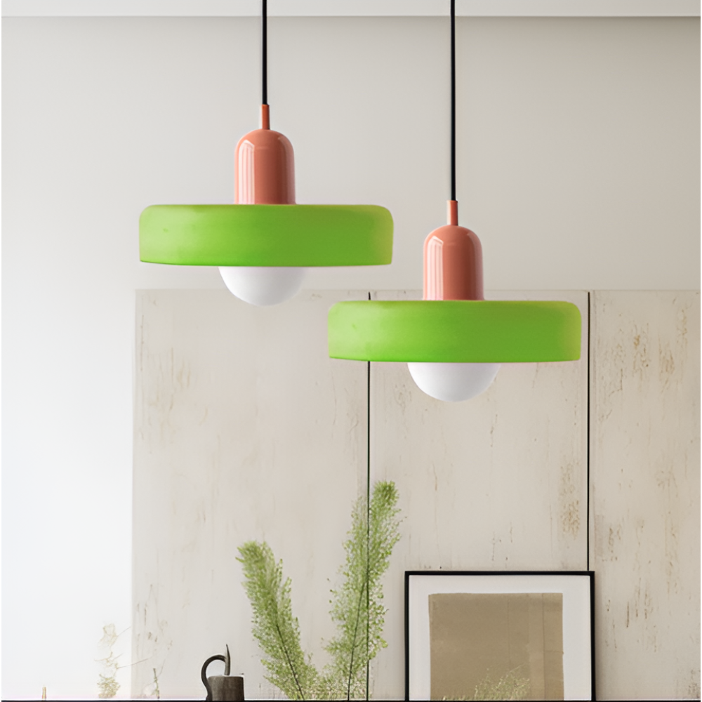 LustraGlow – Justerbar Färgglad Hängande Taklampa i Glas