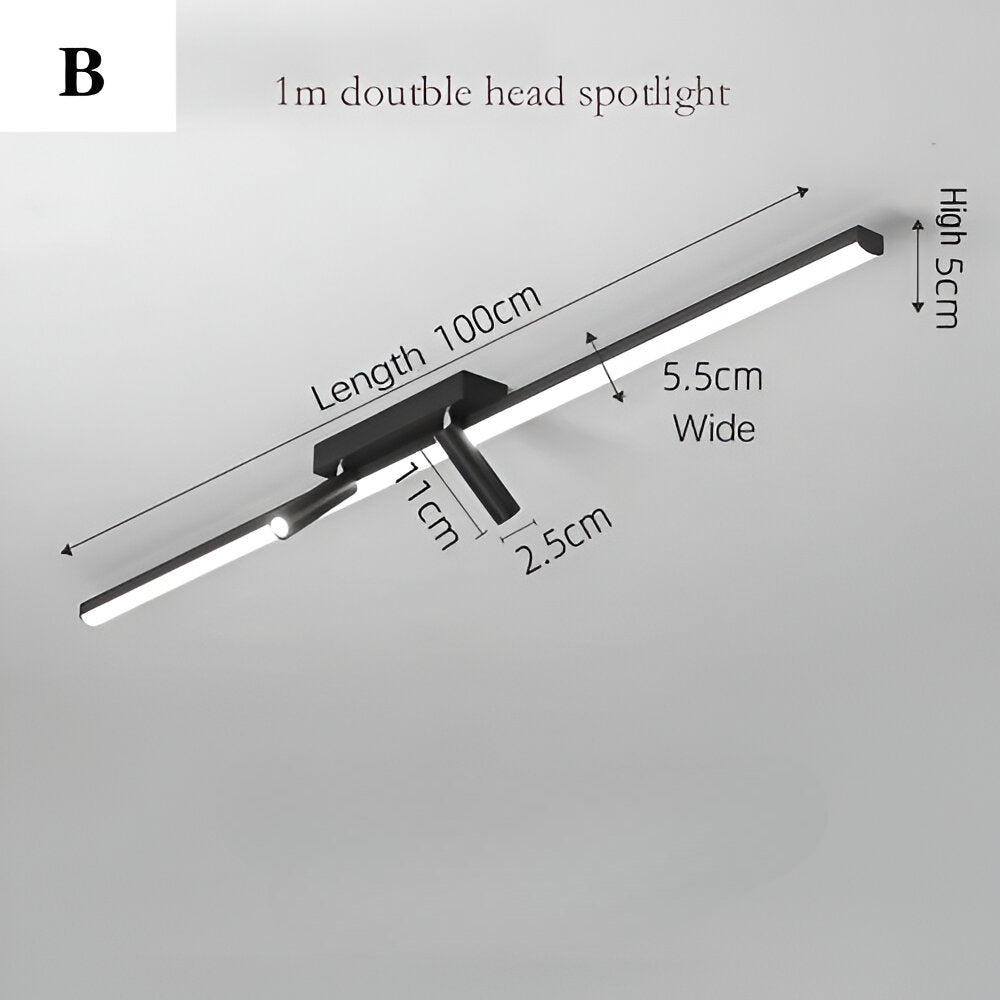 LinéaLux – Chic LED-Skena Lampa med Justerbara Spotlights för Sovrum & Kök
