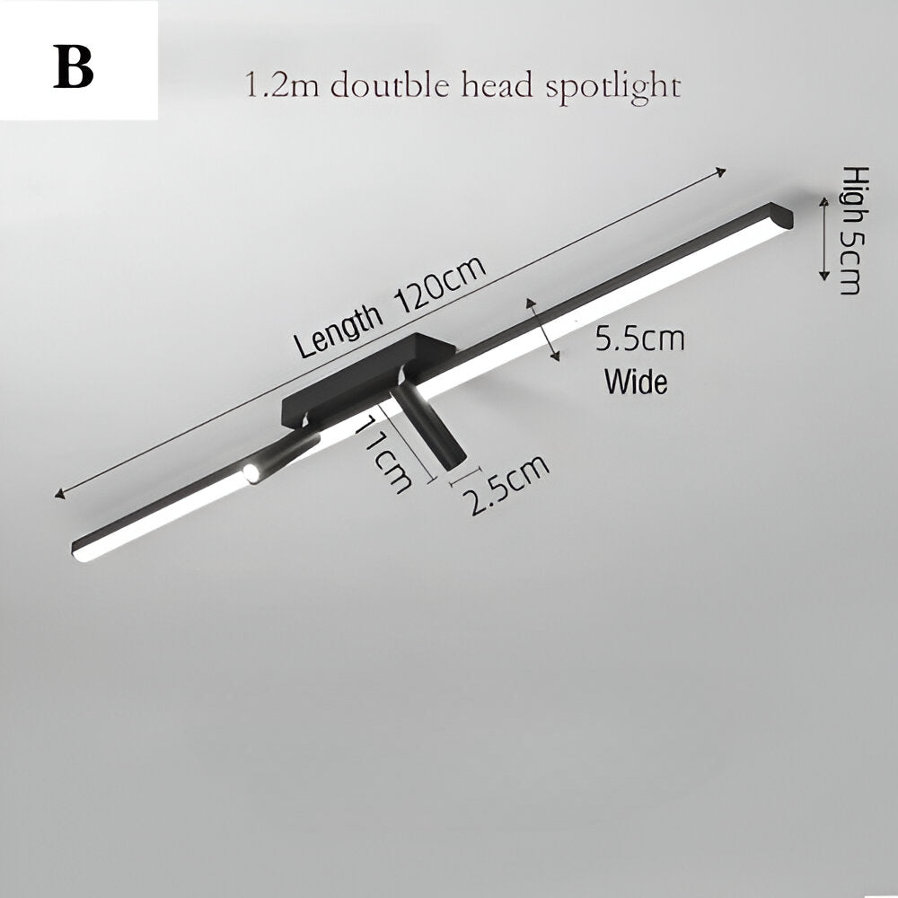 LinéaLux – Chic LED-Skena Lampa med Justerbara Spotlights för Sovrum & Kök