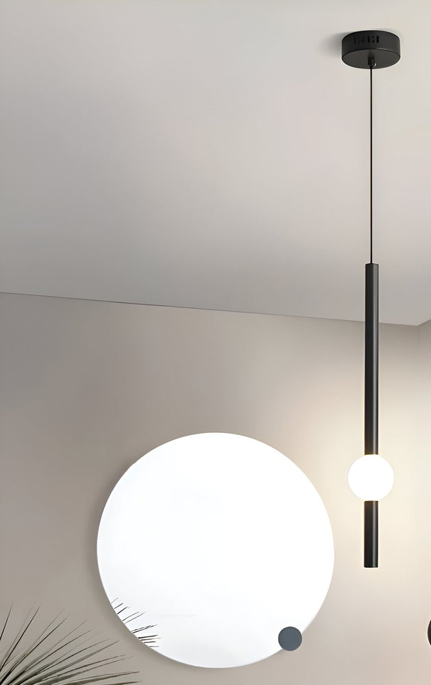 LineaBeam – Minimalistisk Geometrisk LED-Pendellampa i Svart/Vit