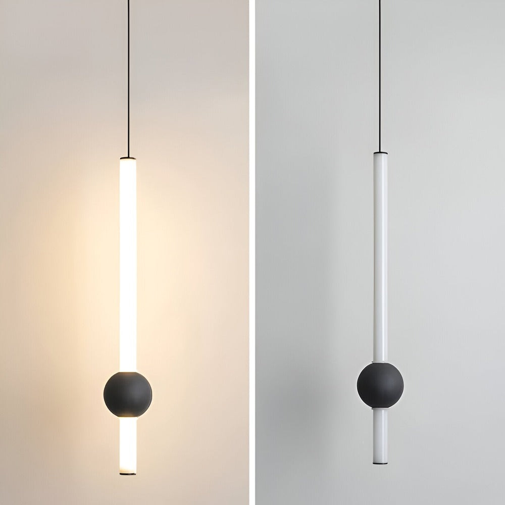 LineaBeam – Minimalistisk Geometrisk LED-Pendellampa i Svart/Vit