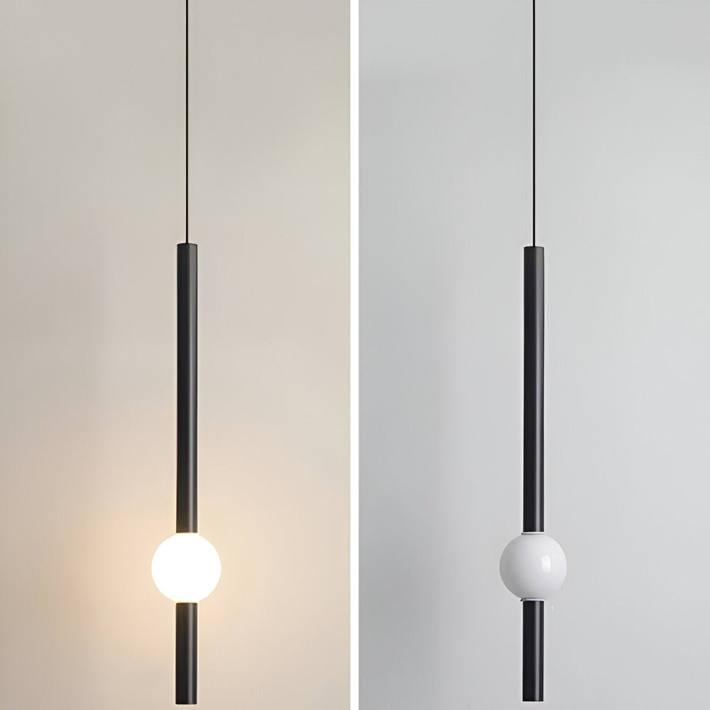 LineaBeam – Minimalistisk Geometrisk LED-Pendellampa i Svart/Vit