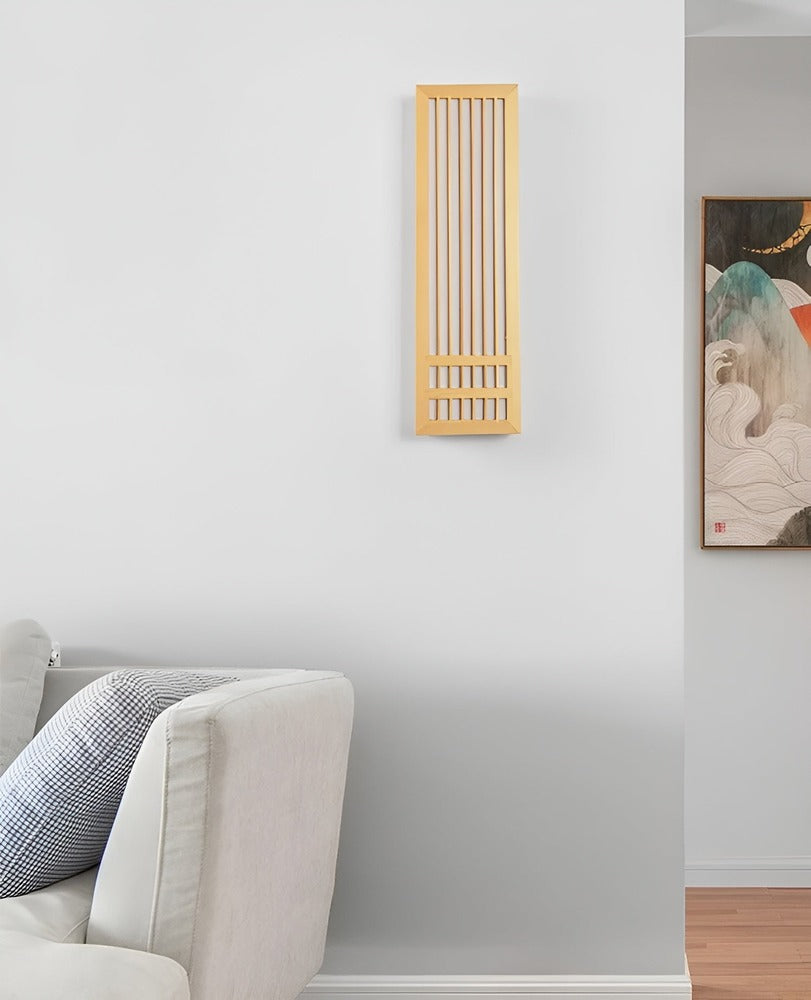 DoaGlow – Japansk Vägglampa i Trä och Akryl | Modern Japansk Design för Harmonisk Belysning