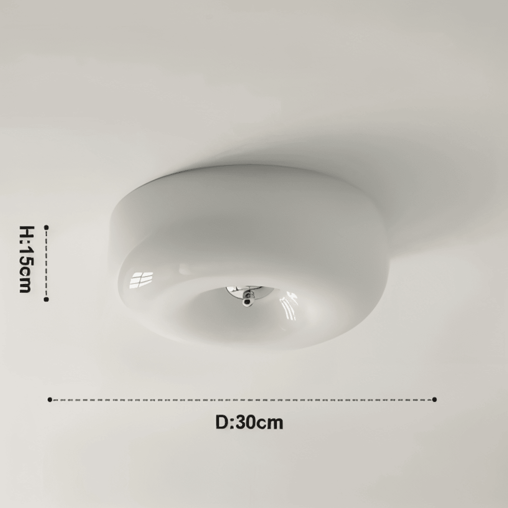 Lunadon – Modern Skandinavisk Taklampa i Vitt Glas
