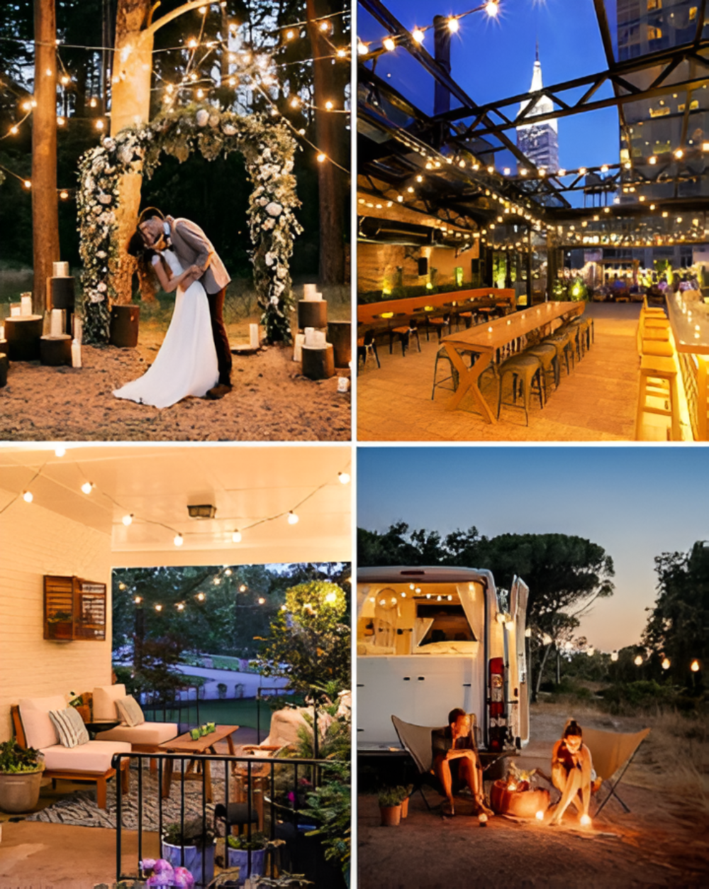 GlowSphere Utomhus Ljusgirland – Bruchsäker G40 Globe Dekorbelysning