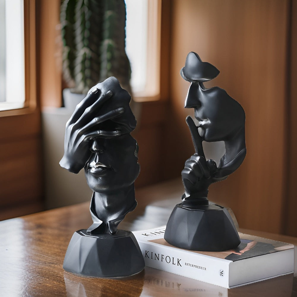 FaceImpress Skulptur – Kreativ Abstrakt Ansiktsfigur i Modern Design