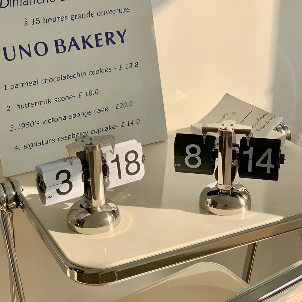 FlipAura – Retro Flip Bordsklocka i Minimalistisk Design