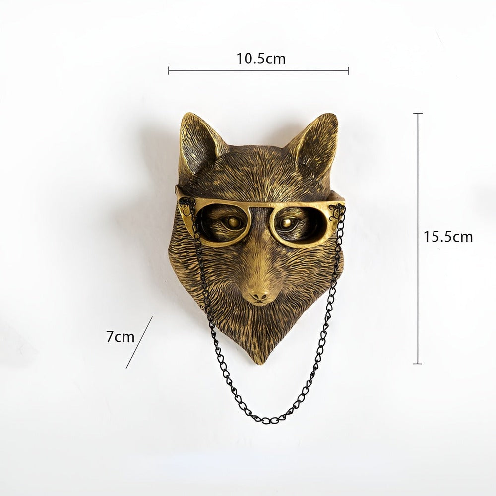 WallRegal Dekorkrok – Elegant Djurhuvud som Stilfull Väggförvaring