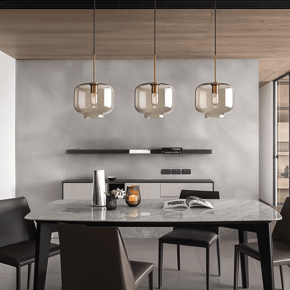 Clairon – Pendellampa i Klart Glas med Industriell Loftdesign