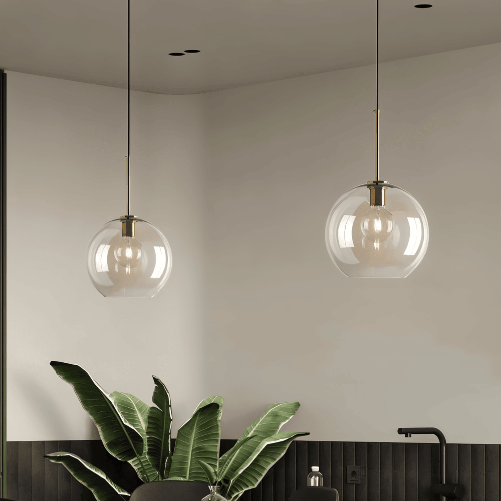 Clairon – Pendellampa i Klart Glas med Industriell Loftdesign
