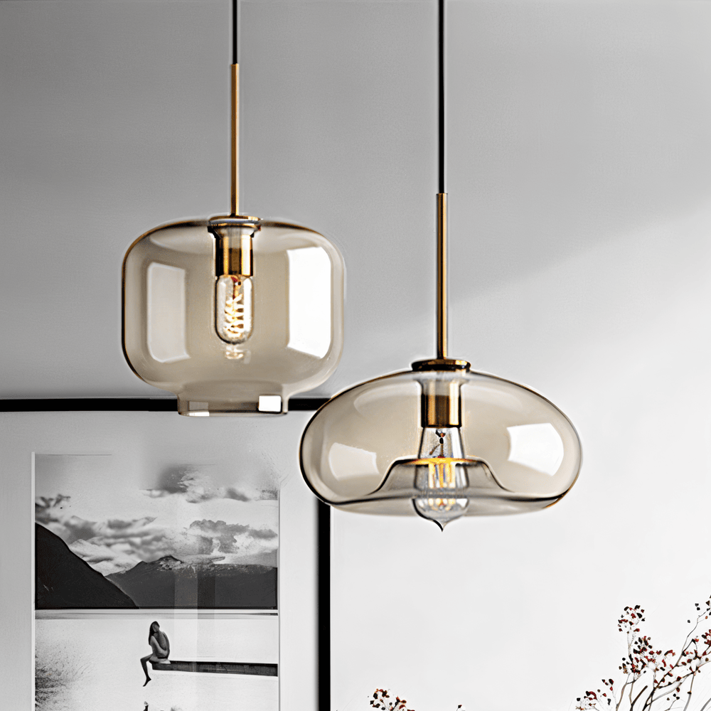 Clairon – Pendellampa i Klart Glas med Industriell Loftdesign