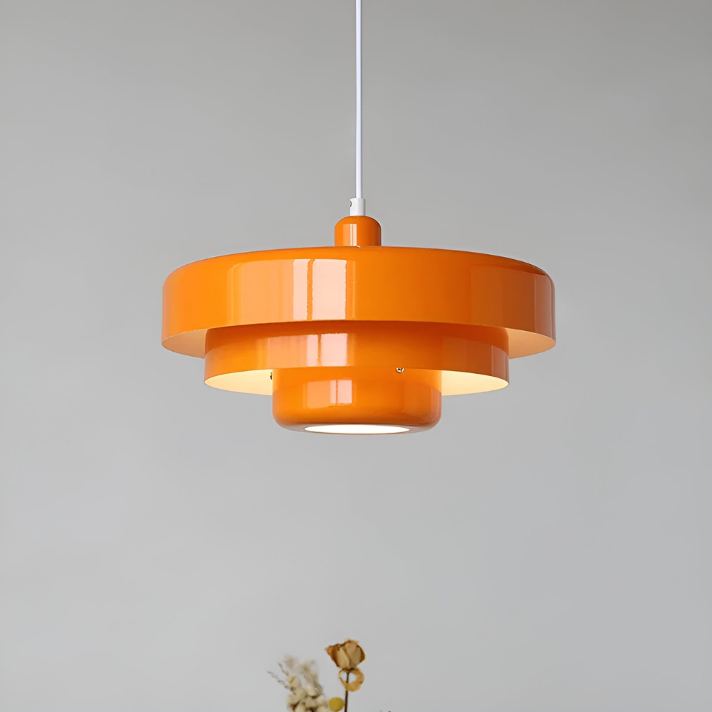 AmberGlow – Orange Vintage Taklampa i Skandinavisk Design