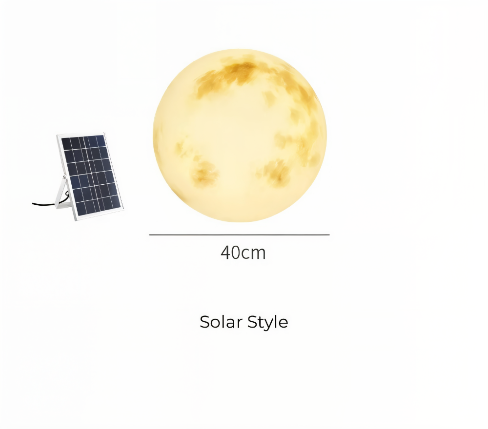 MoonGlow Solcellslampa – Magisk Månbelysning för Trädgård