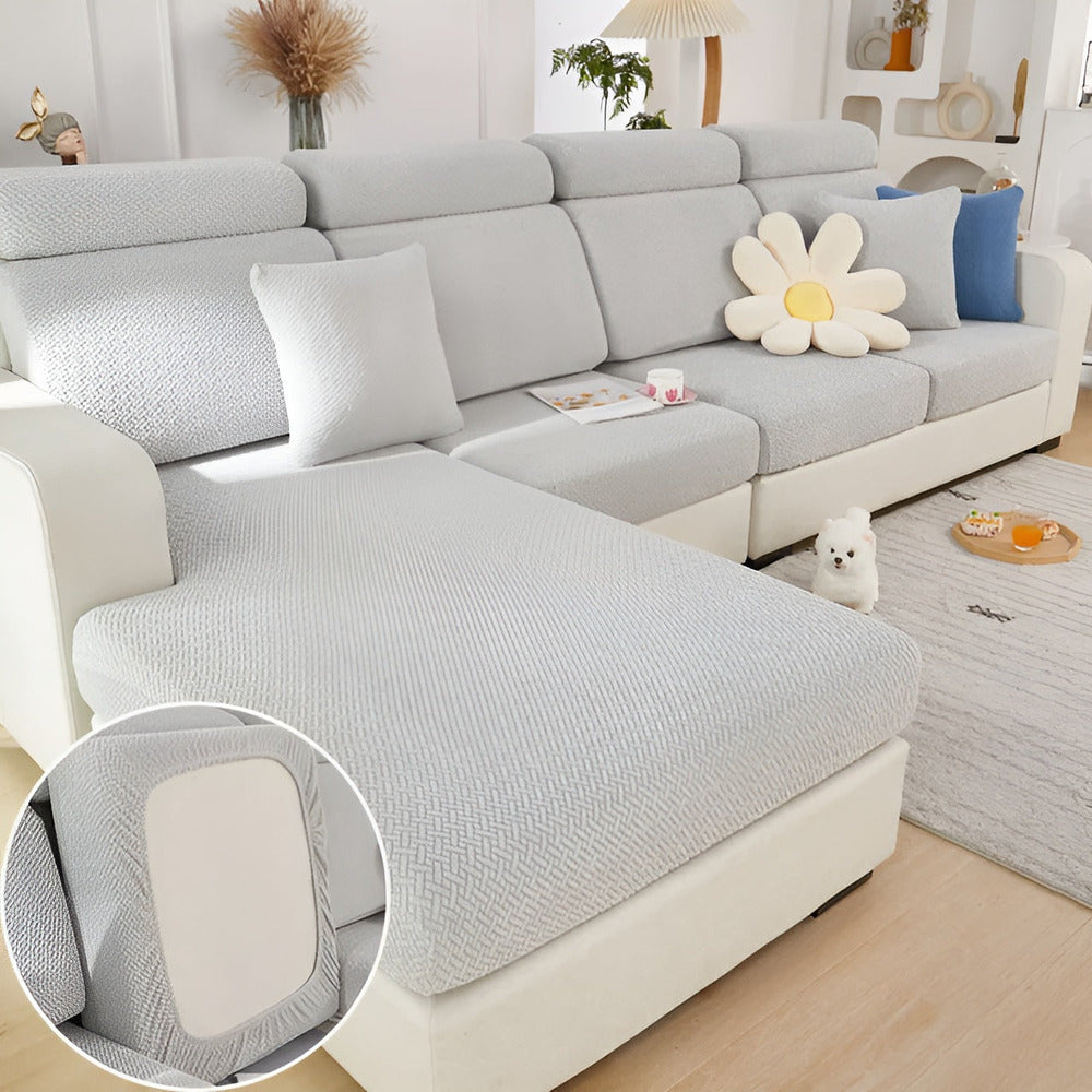 VelvetGuard SofaShield – 360° Skyddande Stretchöverdrag för Soffor