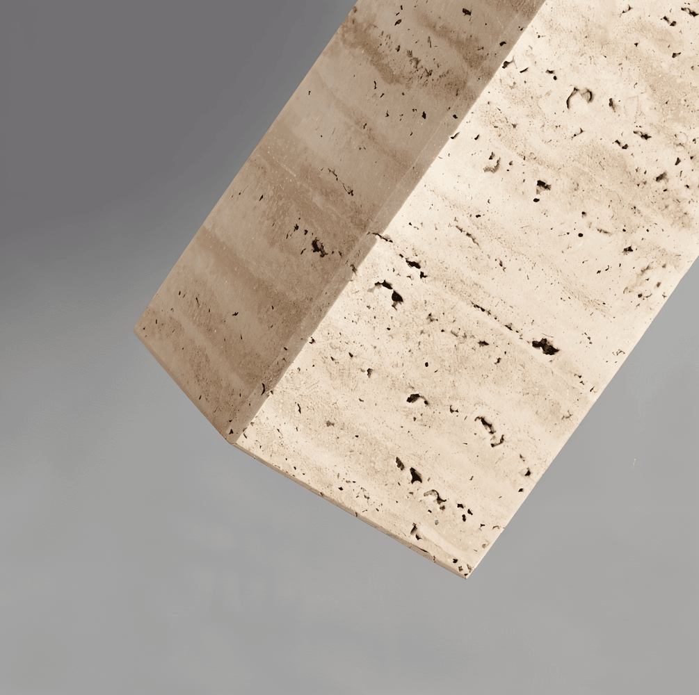 MarbLuxe – Cylindrisk Marmor Pendellampa med Koppardetaljer