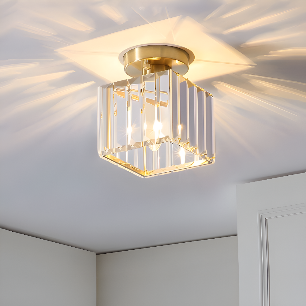 LumiCorr – Modern Minimalistisk Taklampa med Kristalldetaljer