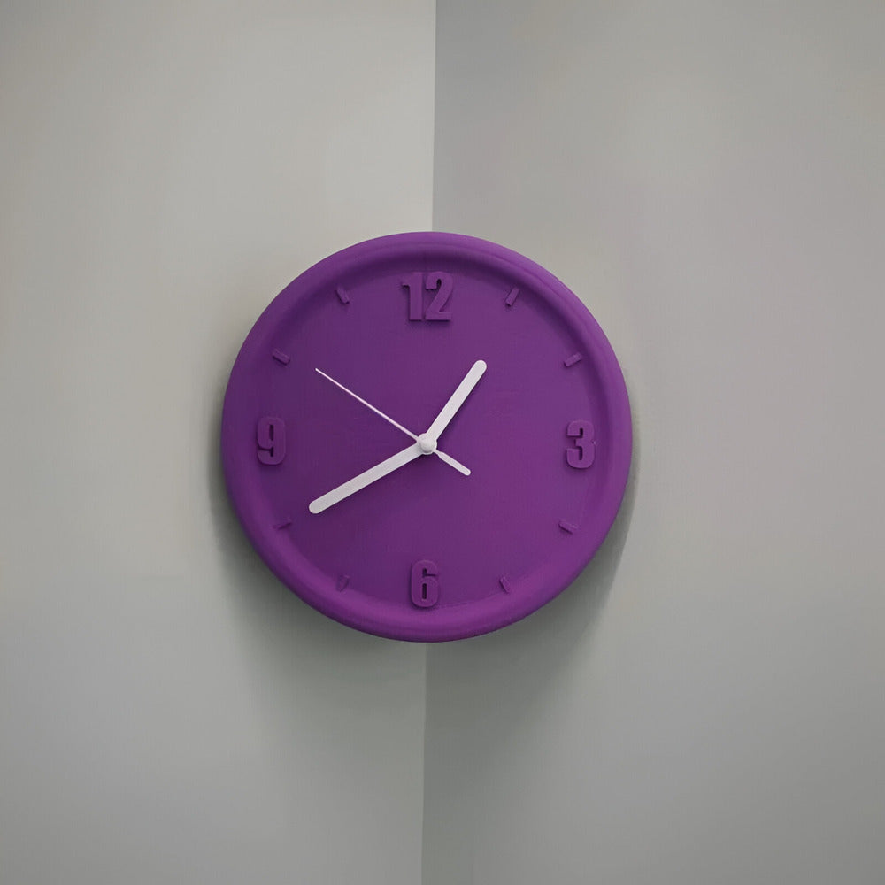 EdgeForm Silent – Minimalistisk 3D-Hörnväggsklocka 30 cm