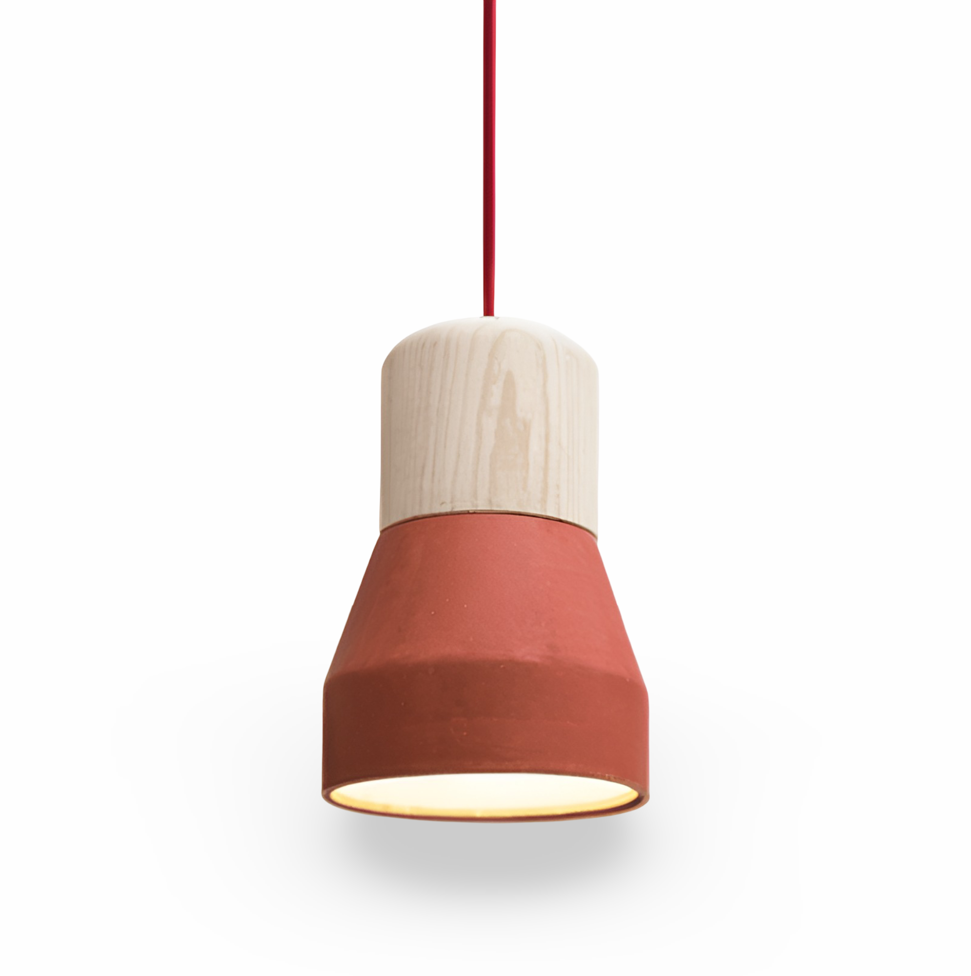 MixTint – Taklampa i Betong med Vackra Träinslag