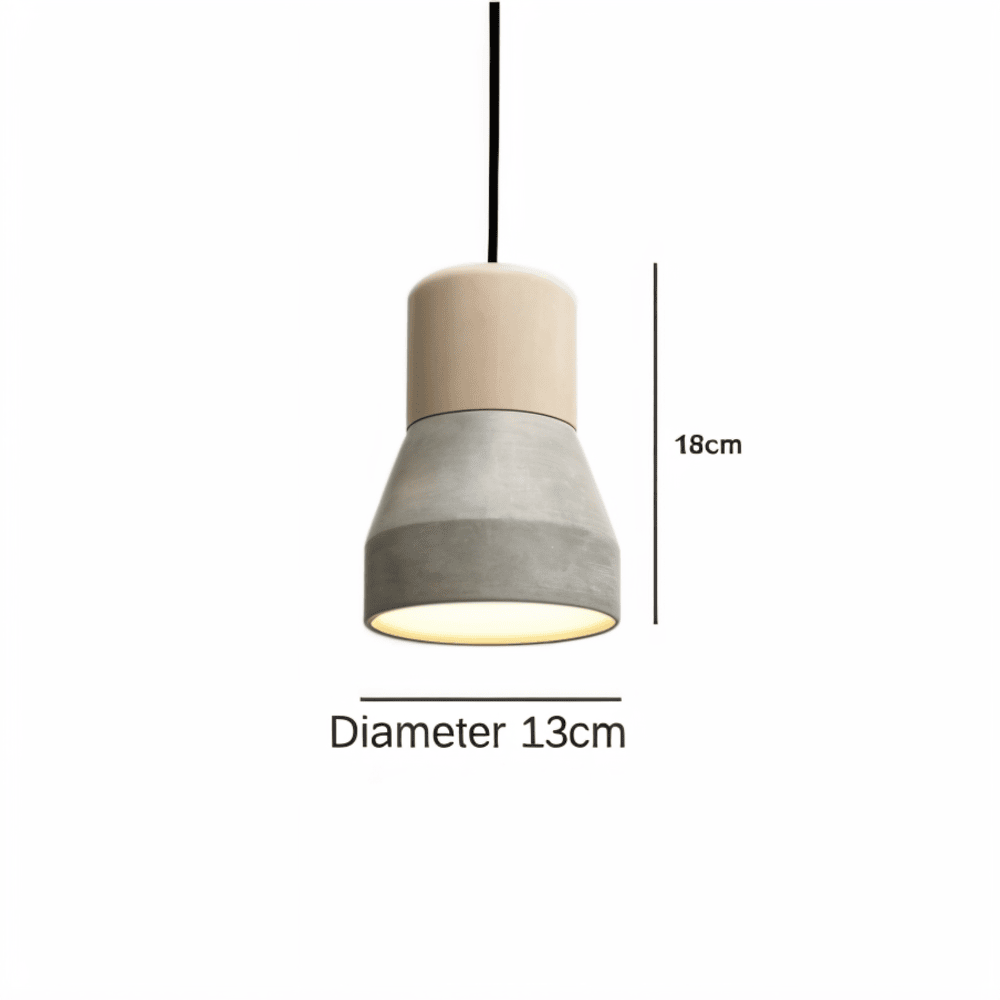 MixTint – Taklampa i Betong med Vackra Träinslag