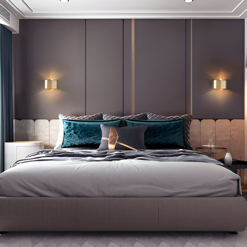 Aureo – Nutida Guld Trommellampa | Minimalistisk Vägglampa med Modern Design