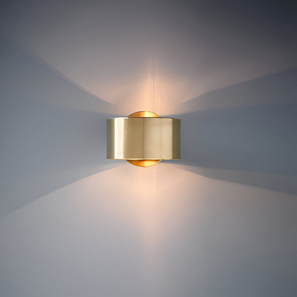 Aureo – Nutida Guld Trommellampa | Minimalistisk Vägglampa med Modern Design