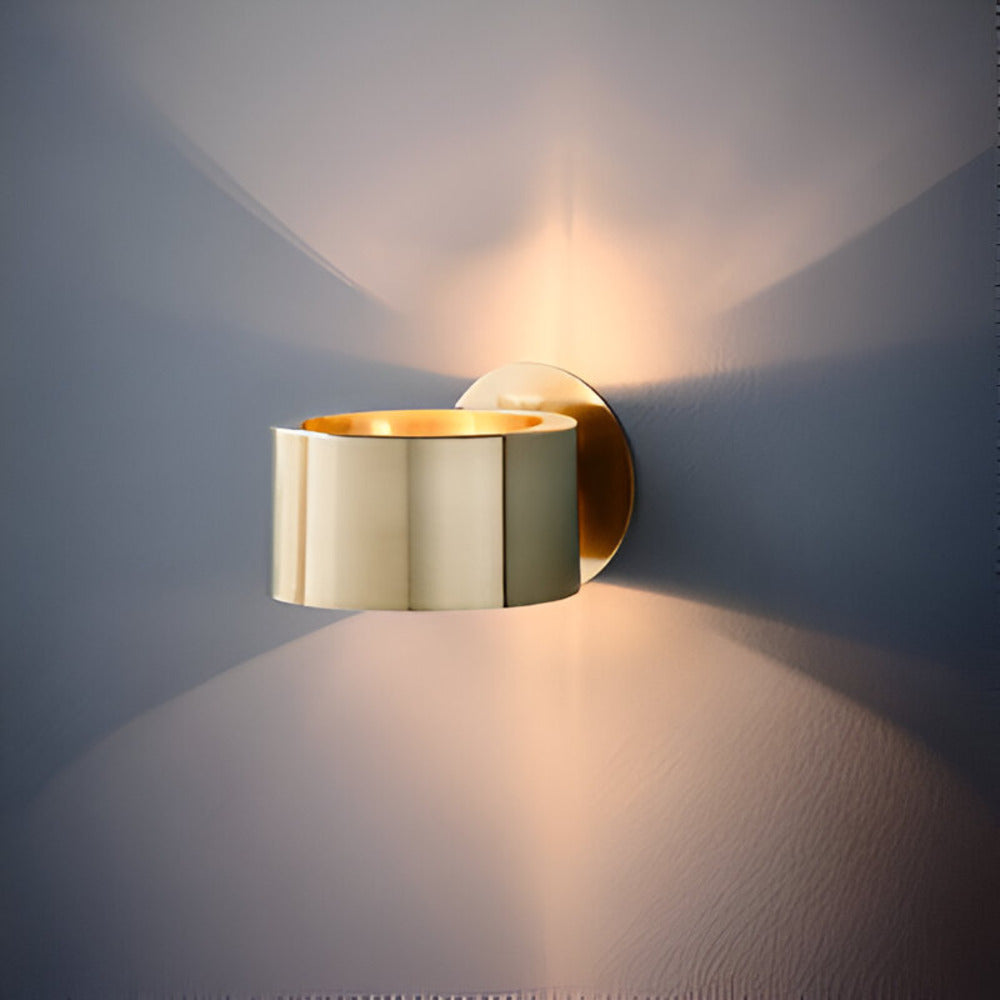 Aureo – Nutida Guld Trommellampa | Minimalistisk Vägglampa med Modern Design