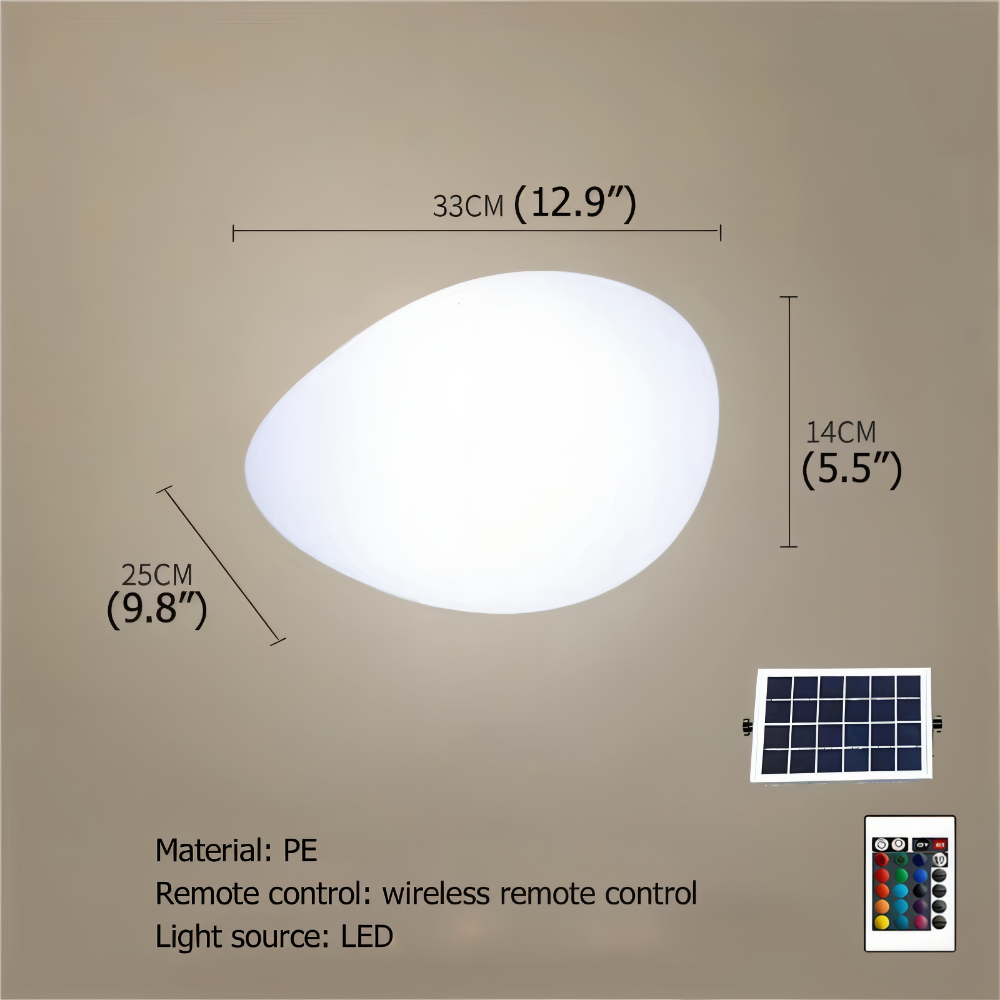 StoneGlow SolarRock – Naturtrogen LED Stenlampa för Trädgården
