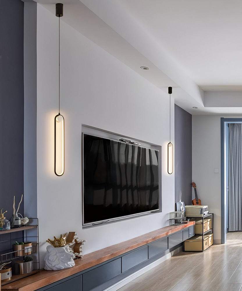 AeroLine – Långsträckt LED-Taklampa i Svart Aluminium