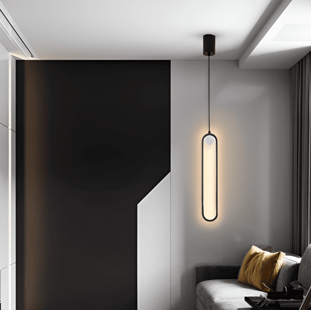 AeroLine – Långsträckt LED-Taklampa i Svart Aluminium