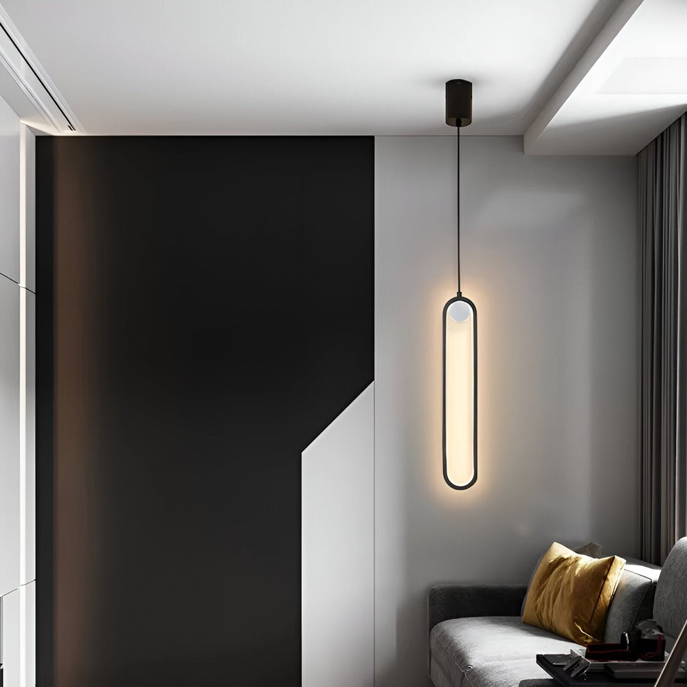 AeroLine – Långsträckt LED-Taklampa i Svart Aluminium