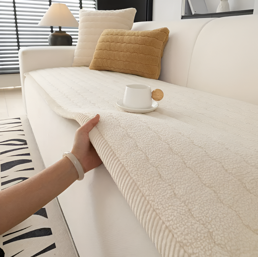 PlushGuard – Mjukt Rutschfritt Sofföverdrag i Husdjursvänlig Polyester