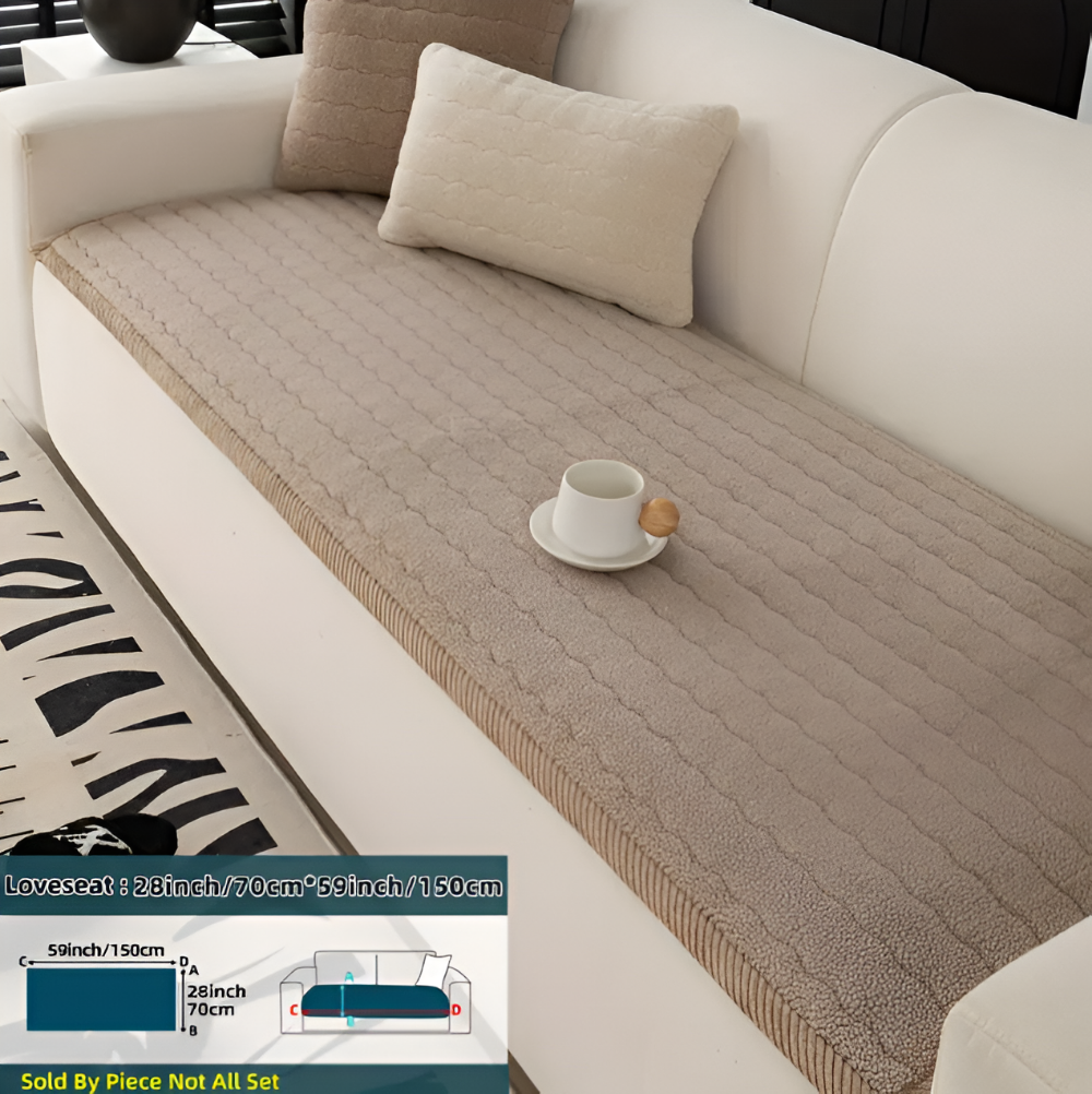 PlushGuard – Mjukt Rutschfritt Sofföverdrag i Husdjursvänlig Polyester