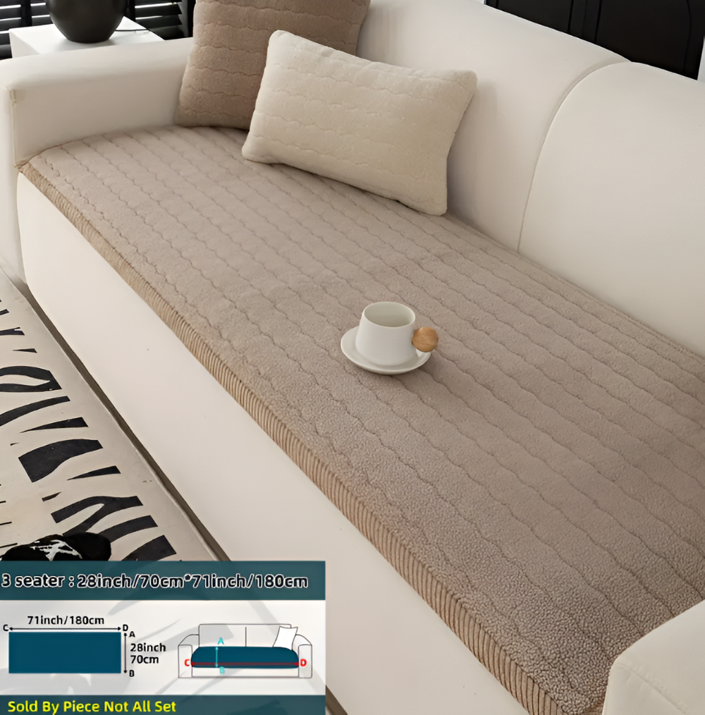 PlushGuard – Mjukt Rutschfritt Sofföverdrag i Husdjursvänlig Polyester