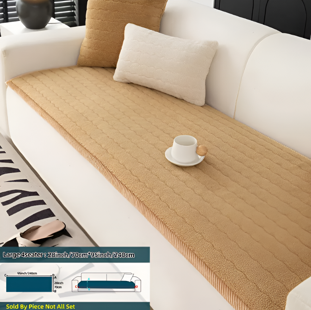 PlushGuard – Mjukt Rutschfritt Sofföverdrag i Husdjursvänlig Polyester